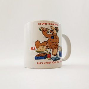 Alf Coffee Mug Funny Diet 1980s TV Show Character  Russ Berrie Made in Korea